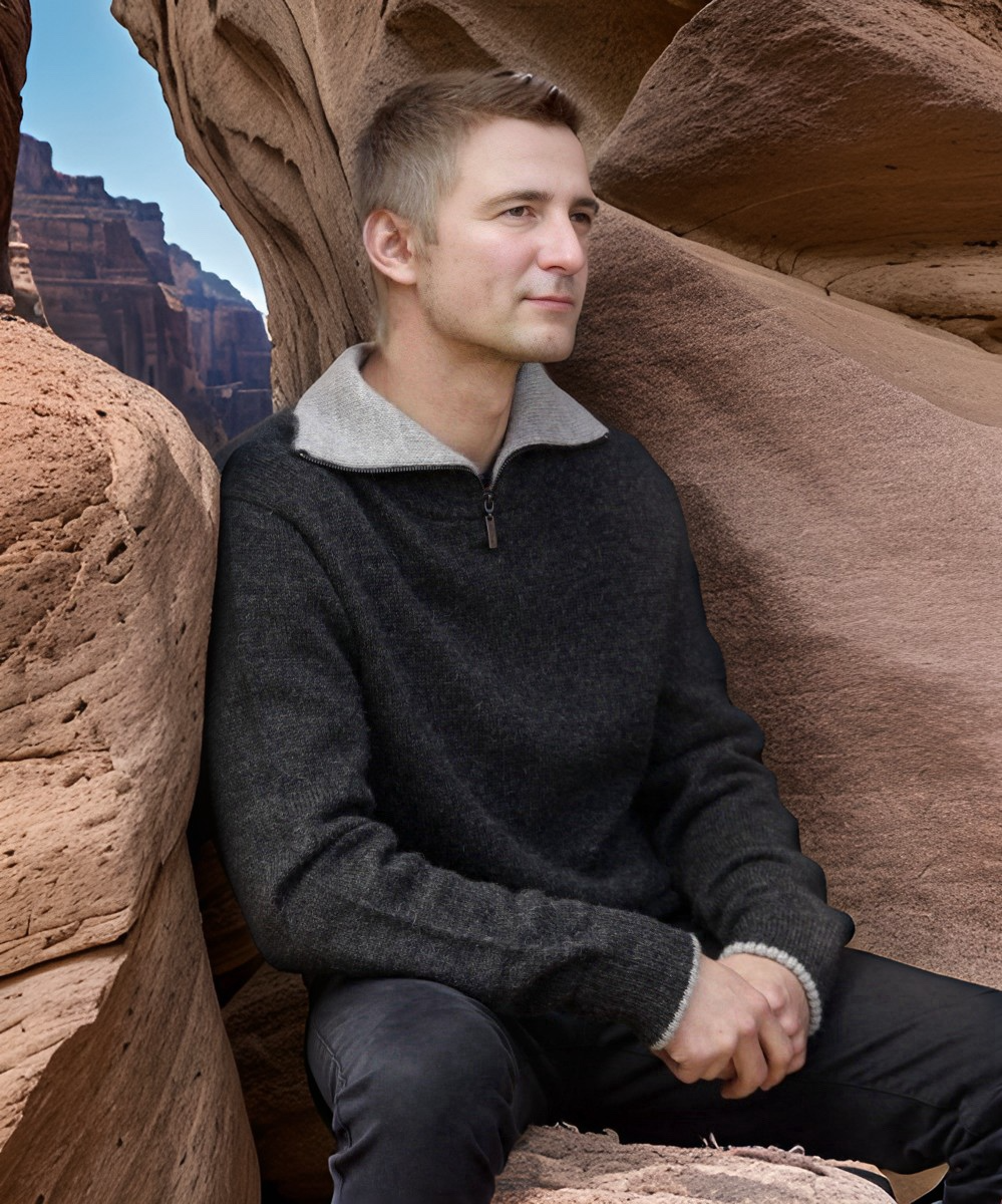 AUCKLAND ALPACA 1/4 ZIP SWEATER | 100% Alpaca