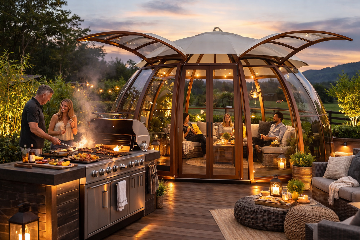 Belair Open-Air Polycarbonate Lounge Dome