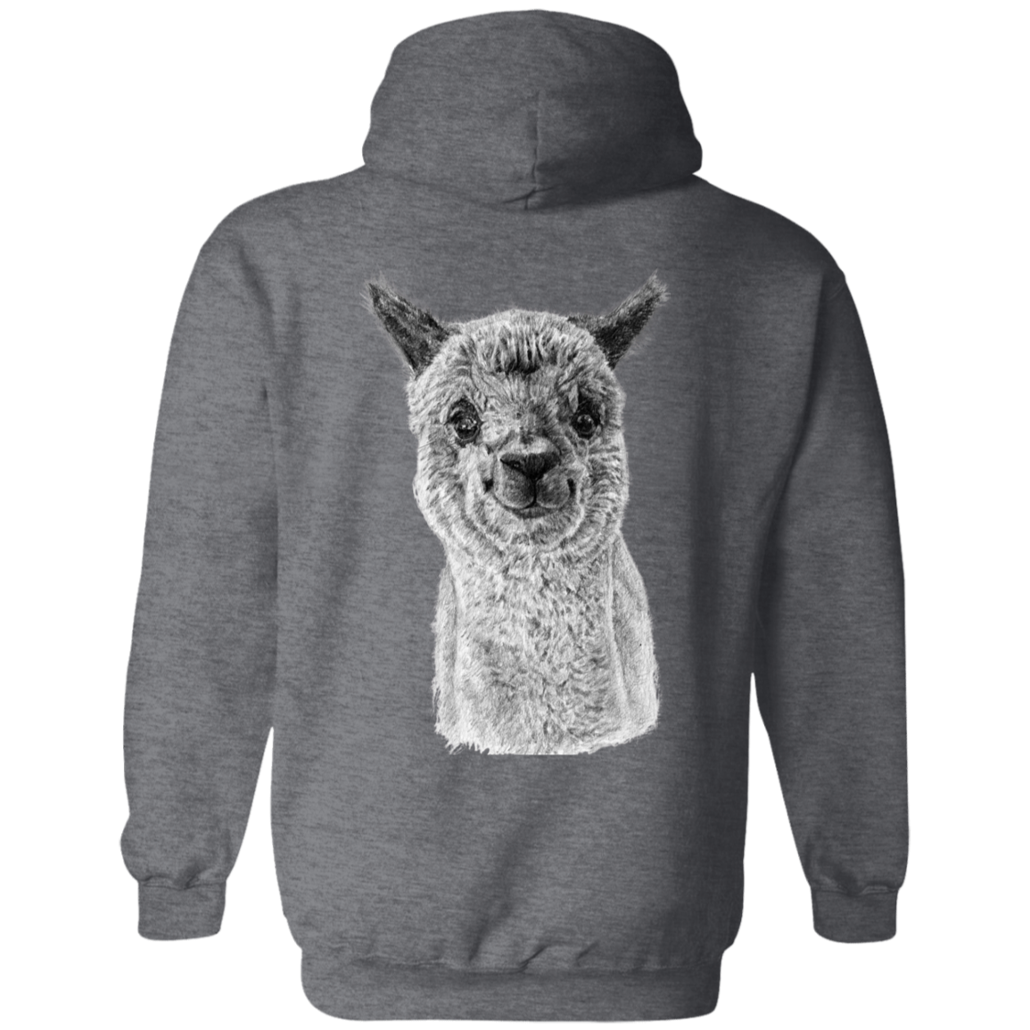 AlpacaLand Pullover Hoodie | Front Logo with Back Print Alpaca