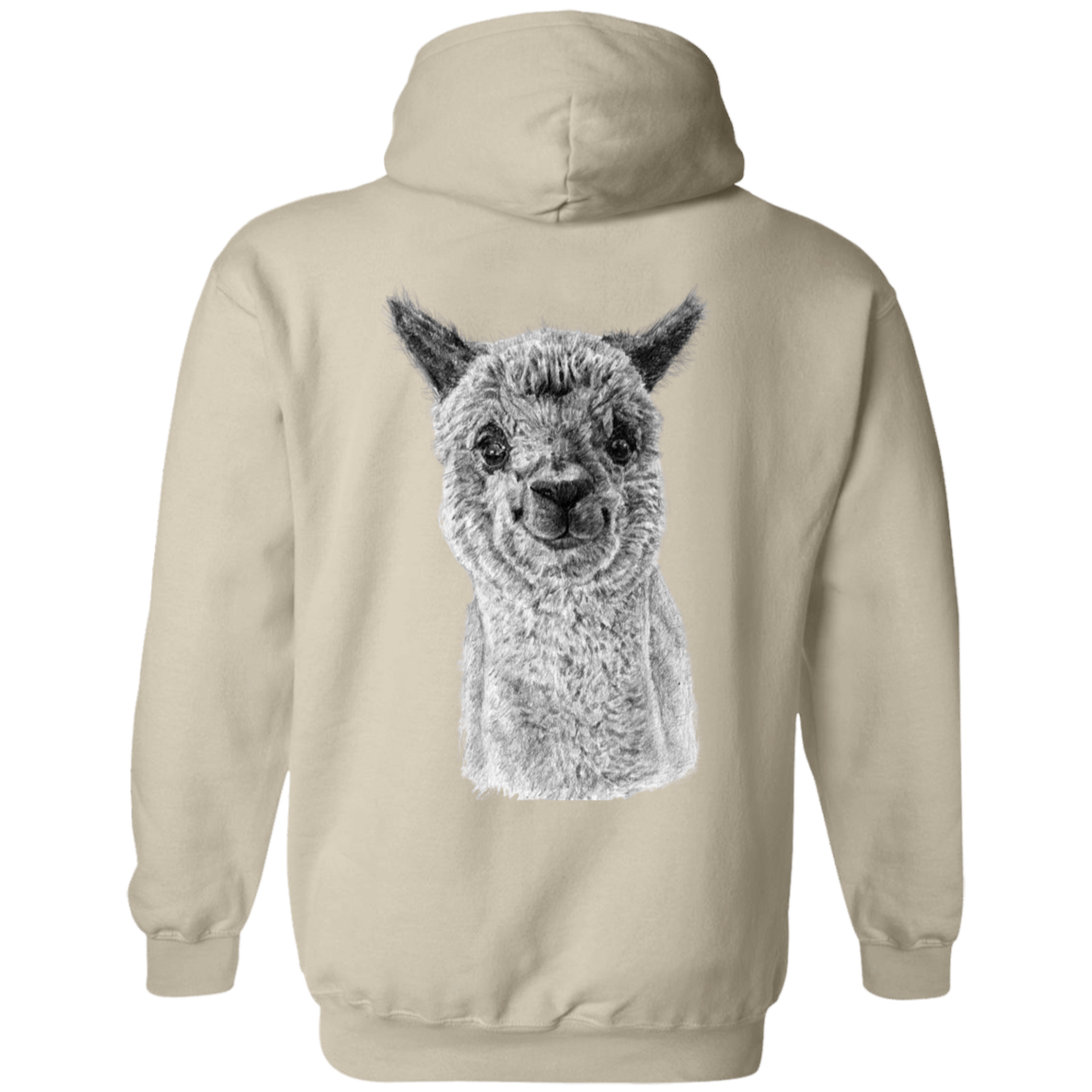 AlpacaLand Pullover Hoodie | Front Logo with Back Print Alpaca