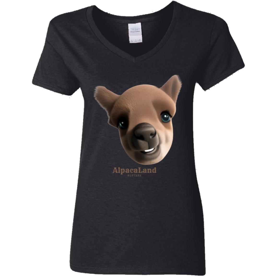 Everest Cartoon Face Ladies' V-Neck T-Shirt