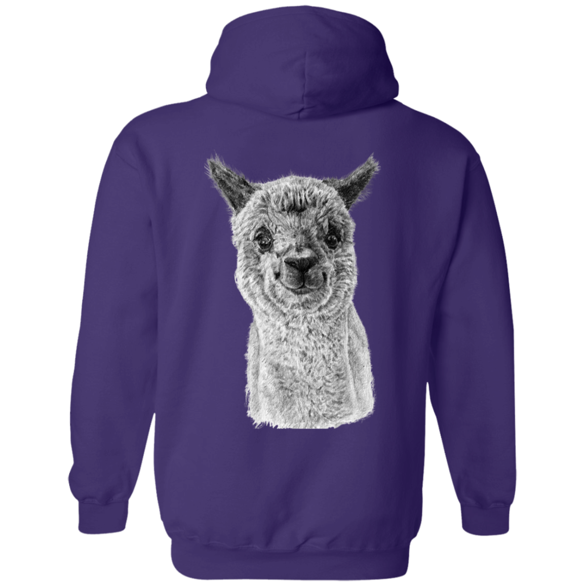 AlpacaLand Pullover Hoodie | Front Logo with Back Print Alpaca