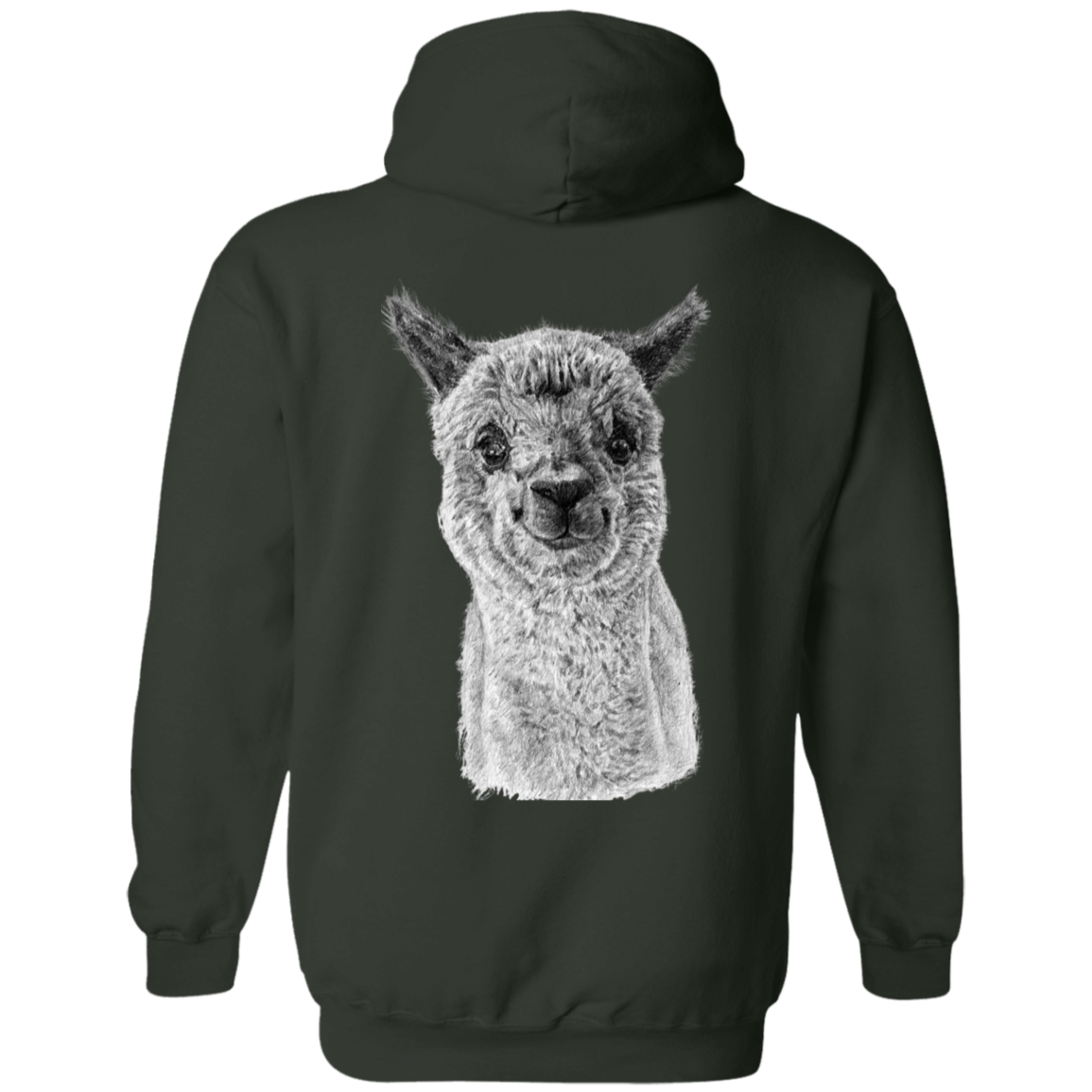 AlpacaLand Pullover Hoodie | Front Logo with Back Print Alpaca