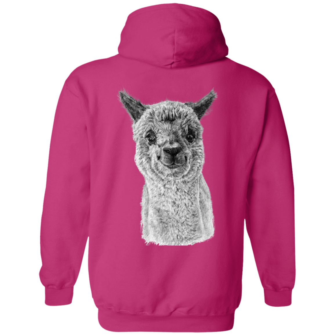 AlpacaLand Pullover Hoodie | Front Logo with Back Print Alpaca
