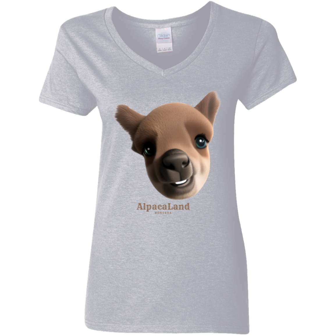 Everest Cartoon Face Ladies' V-Neck T-Shirt