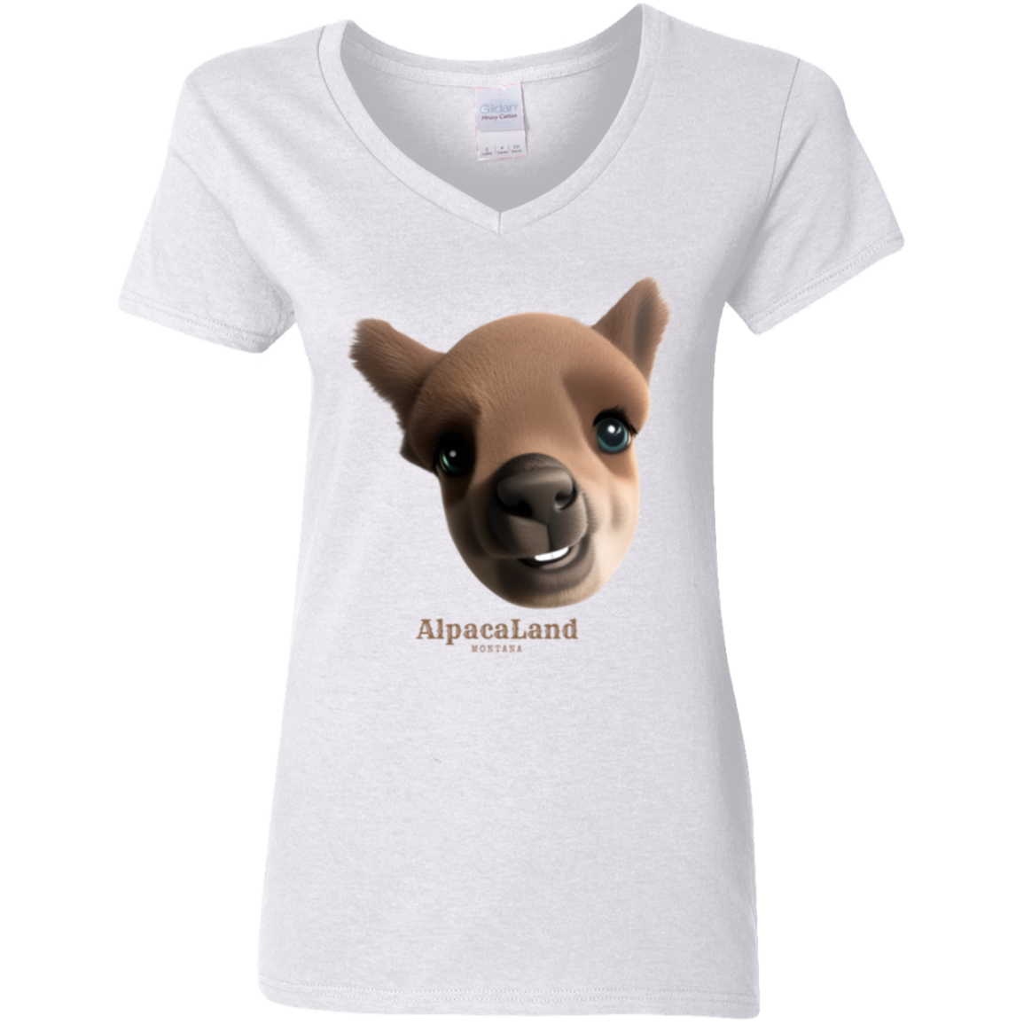 Everest Cartoon Face Ladies' V-Neck T-Shirt