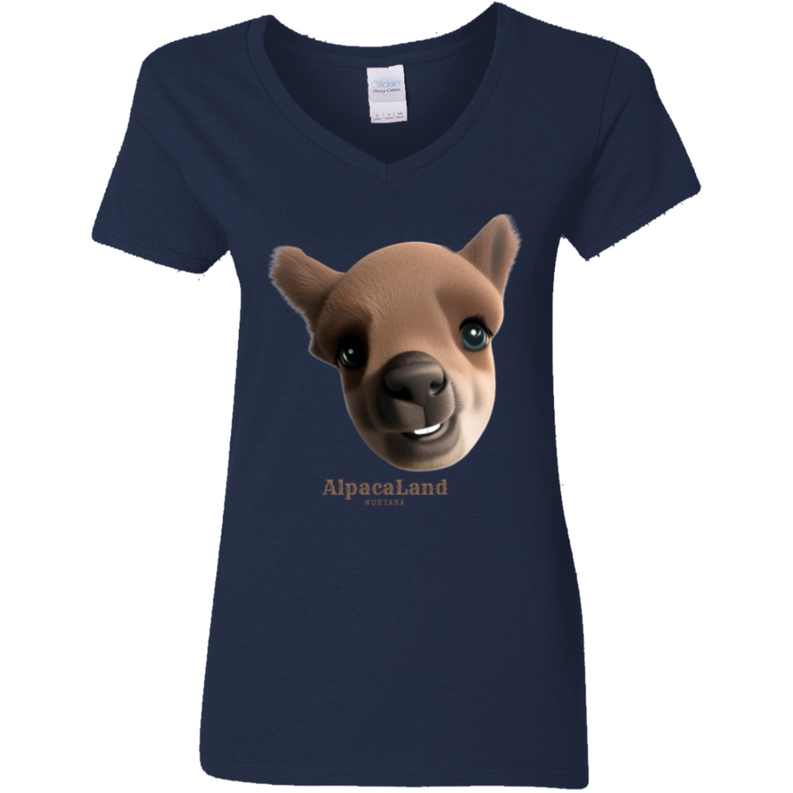 Everest Cartoon Face Ladies' V-Neck T-Shirt
