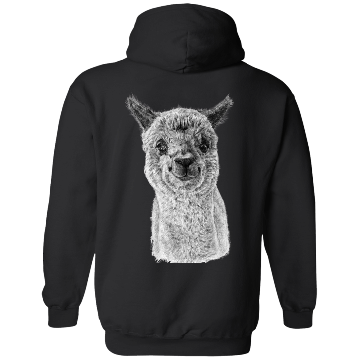 AlpacaLand Pullover Hoodie | Front Logo with Back Print Alpaca