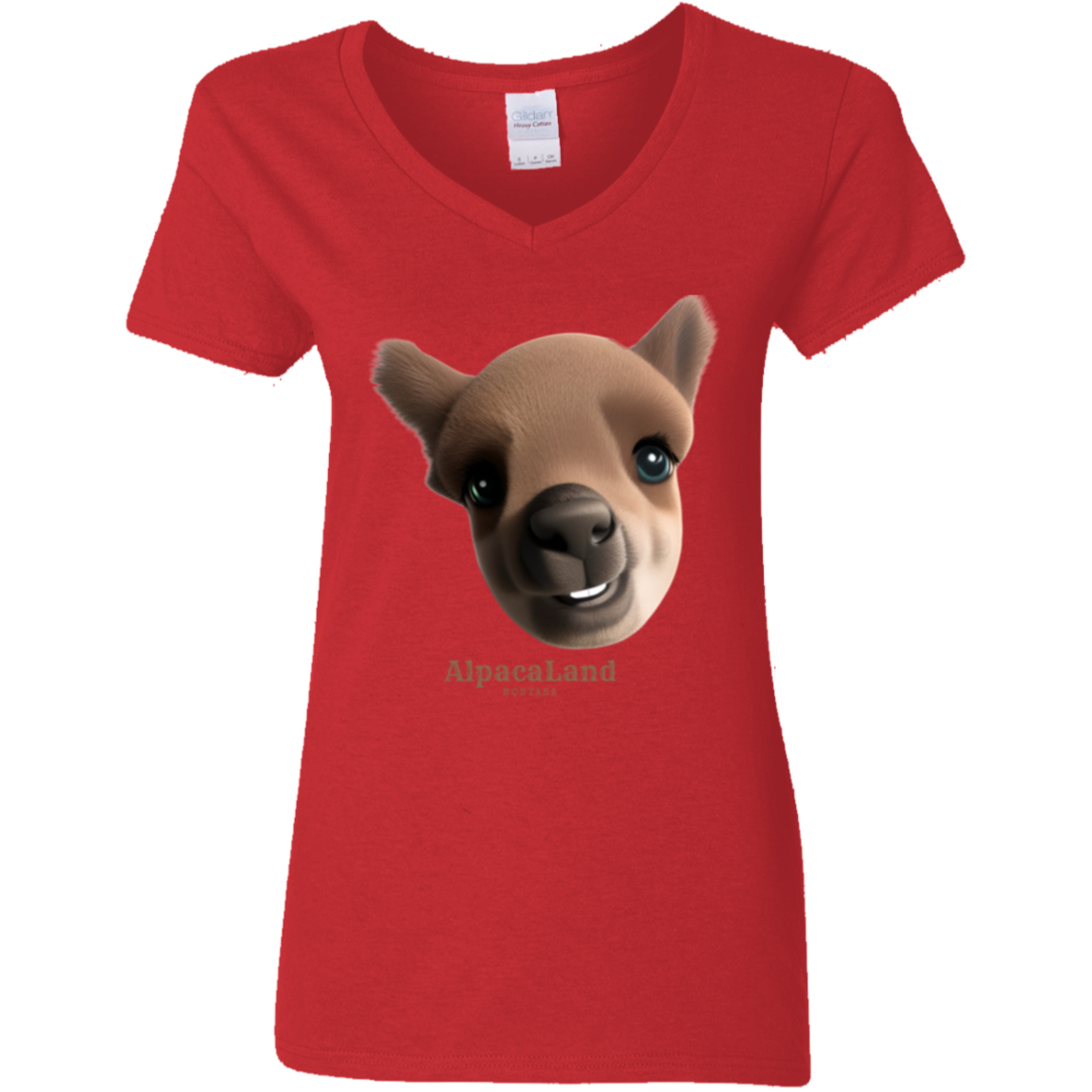 Everest Cartoon Face Ladies' V-Neck T-Shirt