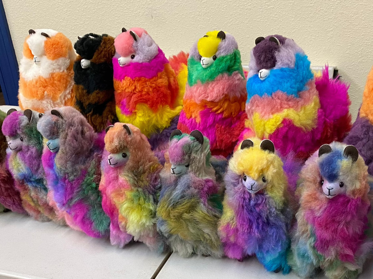 Rainbow Alpaca Stuffed Animal | 100% Alpaca Fur