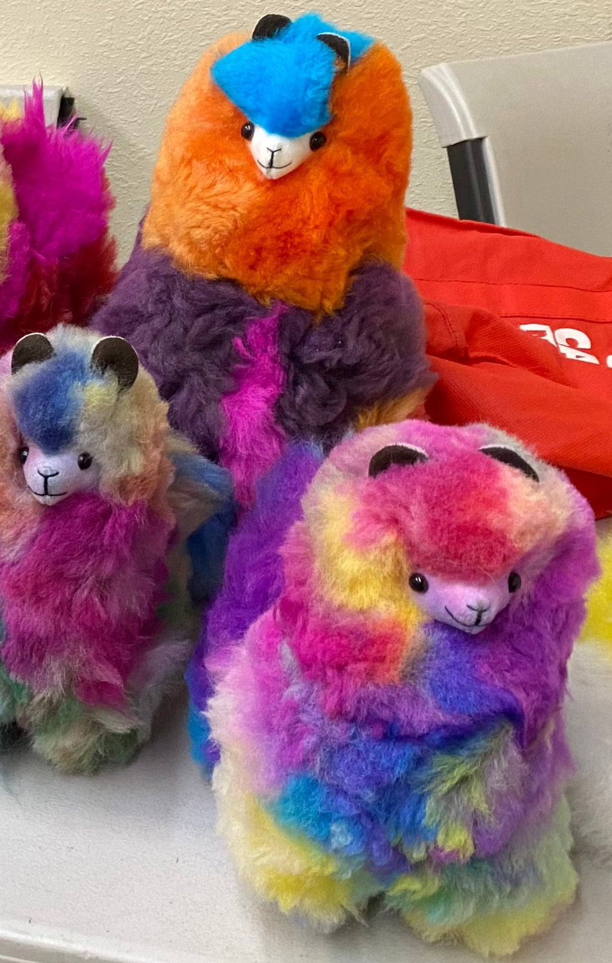 Rainbow Alpaca Stuffed Animal | 100% Alpaca Fur
