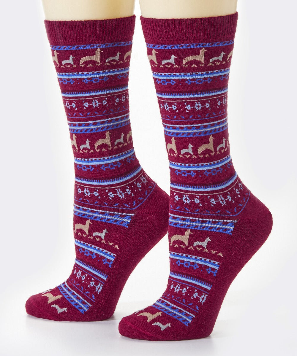 Alpaca Print Crew Sock | 3-Pack