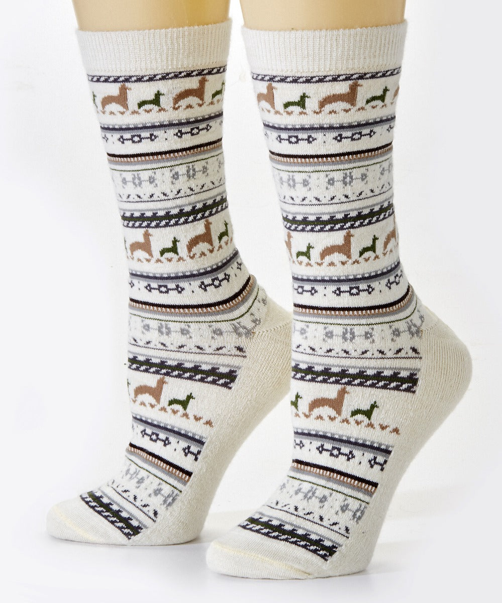 Alpaca Print Crew Sock | 3-Pack