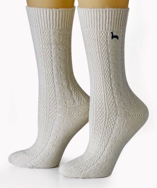 Cable Dress Alpaca Sock