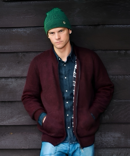Men's Alpaca Plaid Lined | Full Zip Sweater