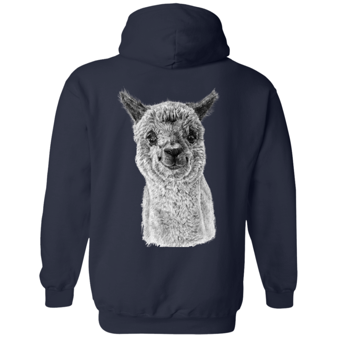 AlpacaLand Pullover Hoodie | Front Logo with Back Print Alpaca