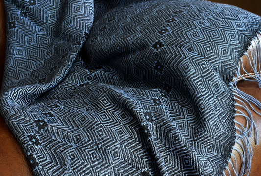 Midnight Glacier Alpaca Throw