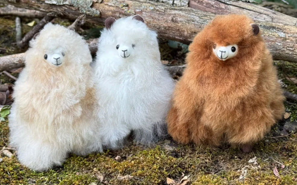 Alpaca Stuffed Animal | Natural Colors | 100% Alpaca Fur