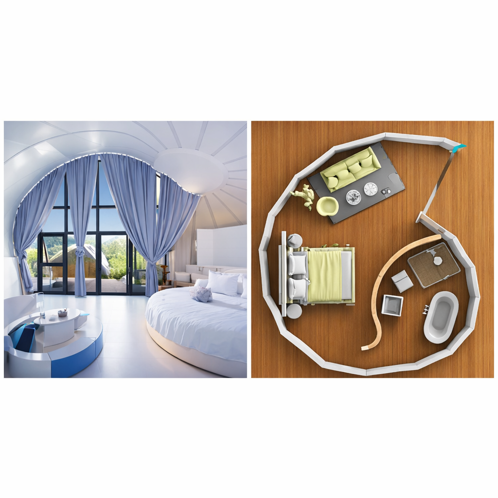 Sea Snail Retreat Suite – Luxury Sea-Shaped Glamping Dome