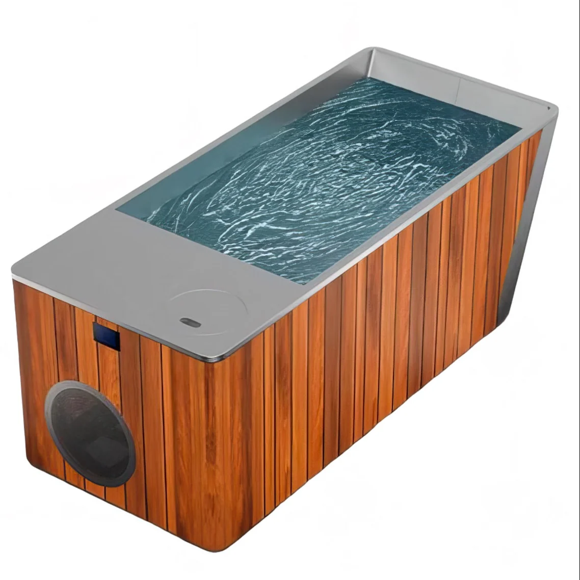Orivon Frost Hot & Cold Plunge Tub – Black & Metallic Retreat Edition