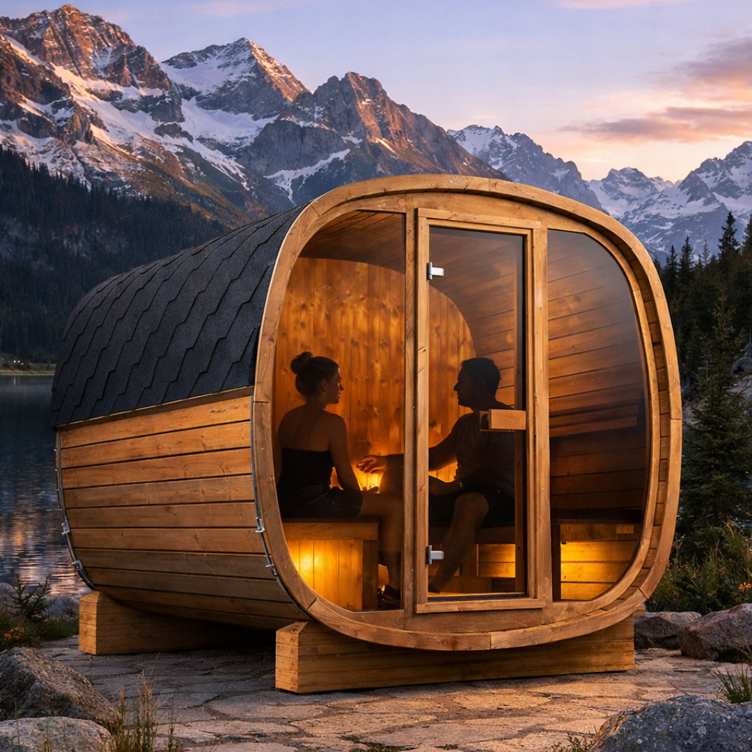 Auris Luxury Outdoor Cedar Sauna – Retreat Cabin