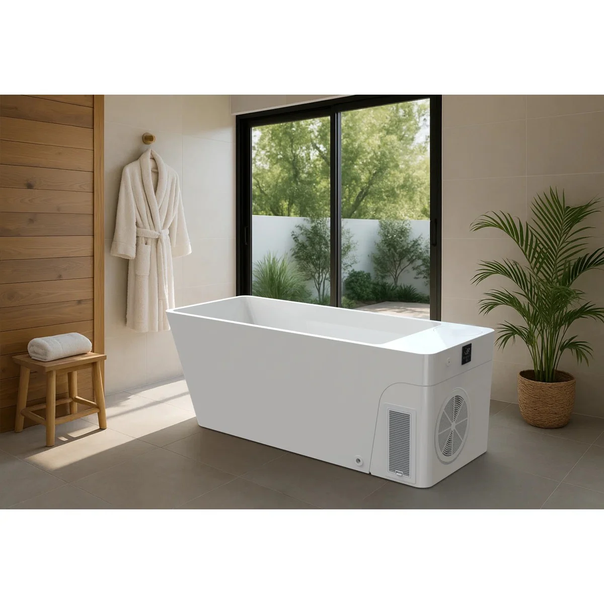 Orivon Frost Hot & Cold Plunge Tub – Black & Metallic Retreat Edition
