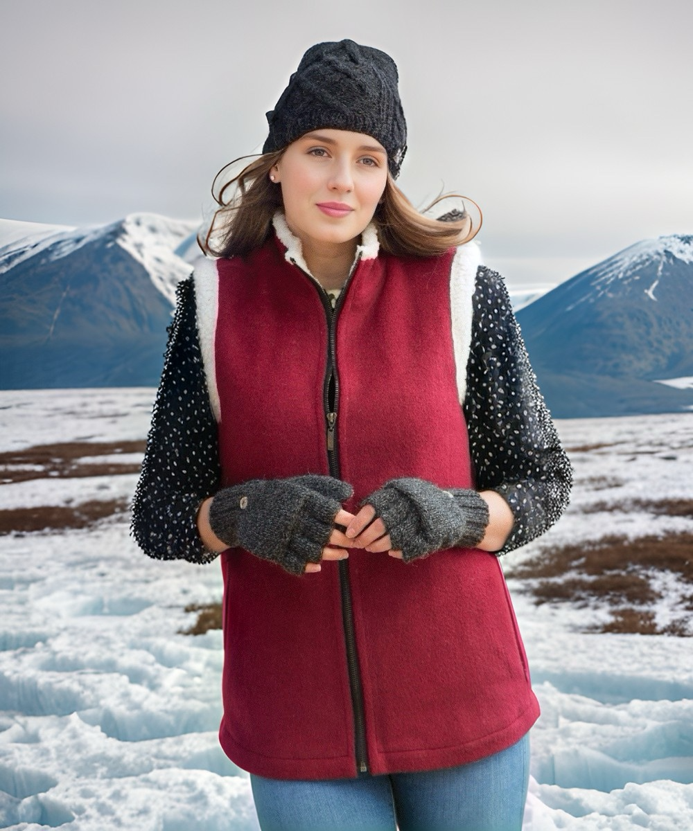 Ladies Zip Vest | Alpaca Blend