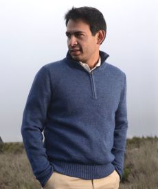 Men's 1/2 Zip Sweater | 100% Alpaca