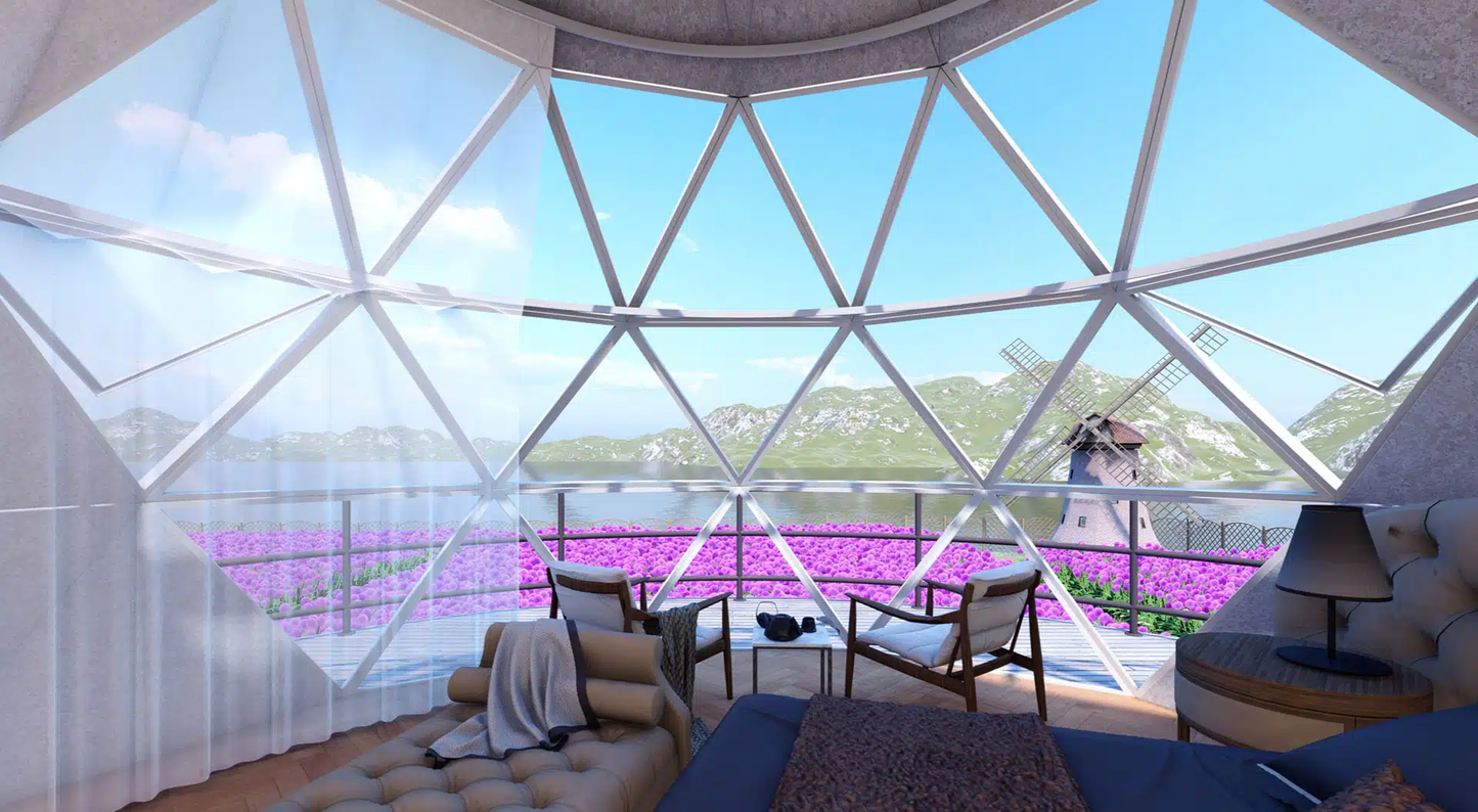 Glass Retreat Dome – Luxury 4-Season View House for Dining, Events & Stays