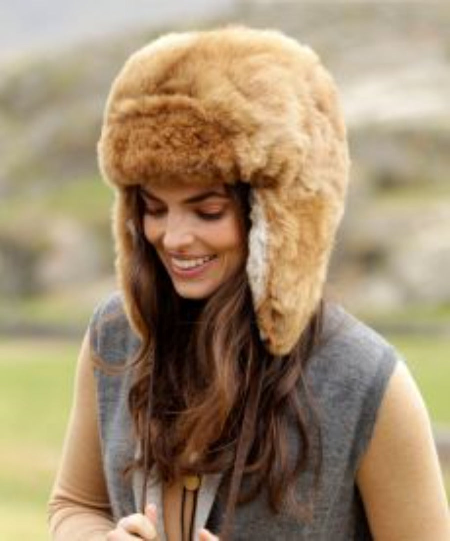 Alpaca Fur Ear Flap Hat